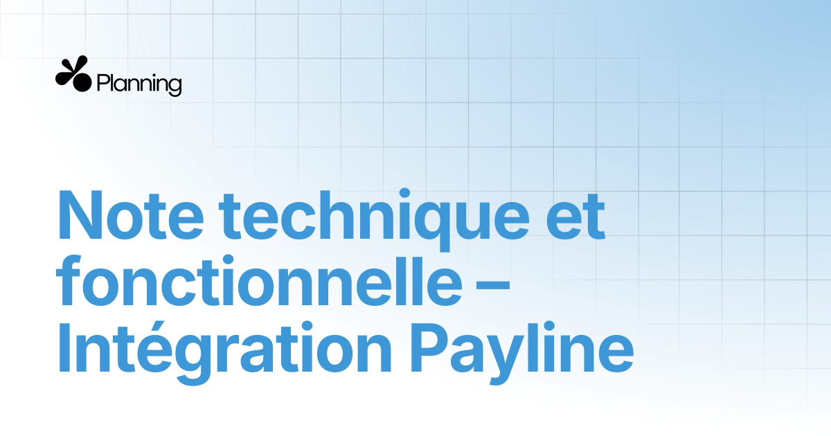 Note technique et fonctionnelle – Intégration Payline | Yoplanning ...