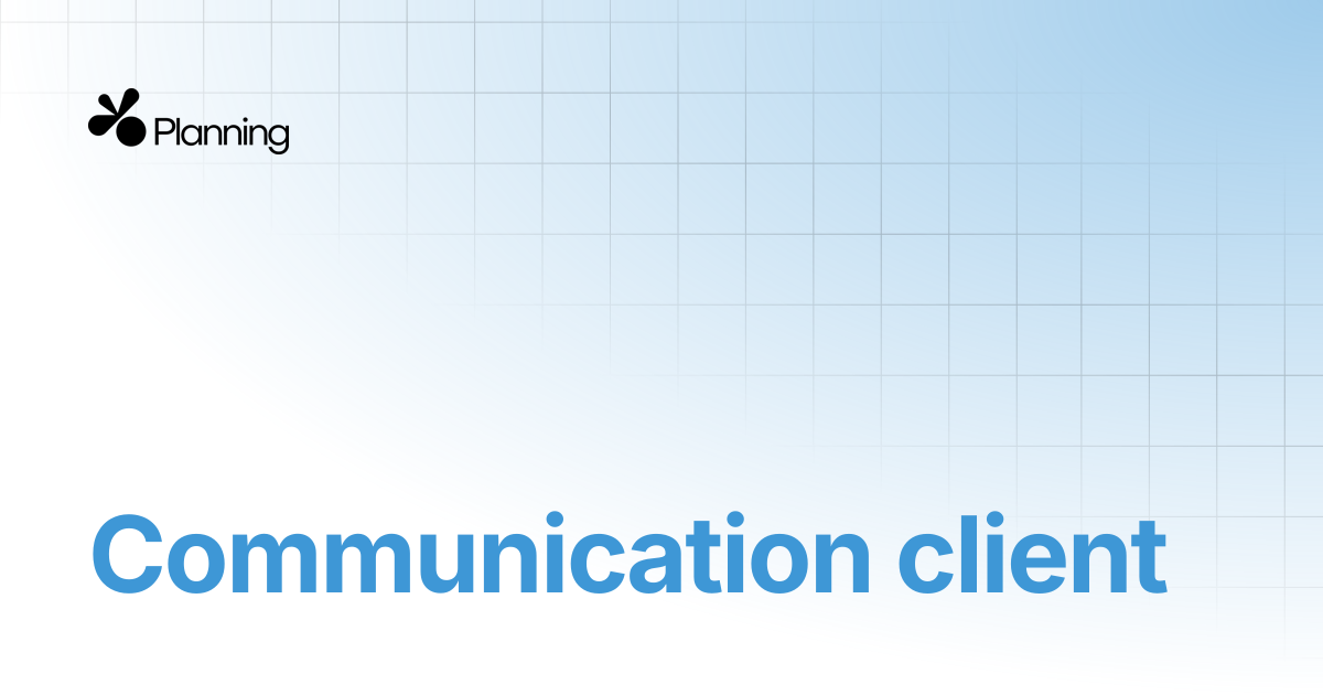 Communication client | Yoplanning documentation